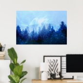 Poster La forêt s'éveille de la brume (Bureau à domicile)
