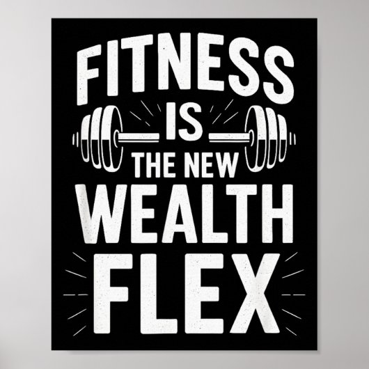 Poster La forme physique est la richesse Flex, Citation m (Devant)