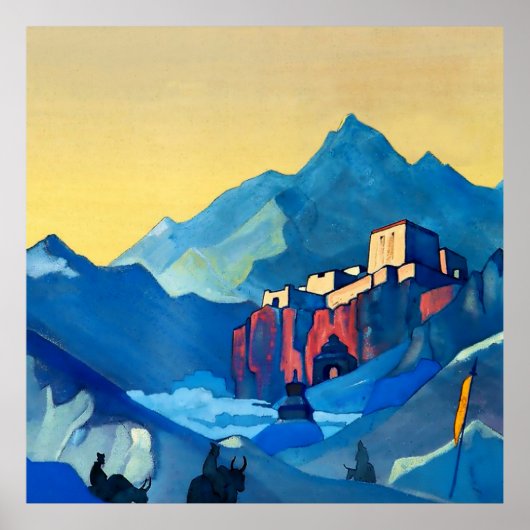 Poster « La forteresse de l'esprit » de Nicholas Roerich (Devant)