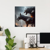 Poster La foudre Cyborg Wolves (Bureau à domicile)