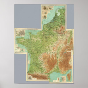 Poster La France composée, Belgique, Hollande