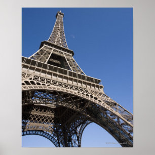 Poster La France, Paris, Tour Eiffel, vue d'angle faible