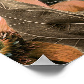 Poster La fresque au mur. Fleurs et plantes avec des pion (Coin)