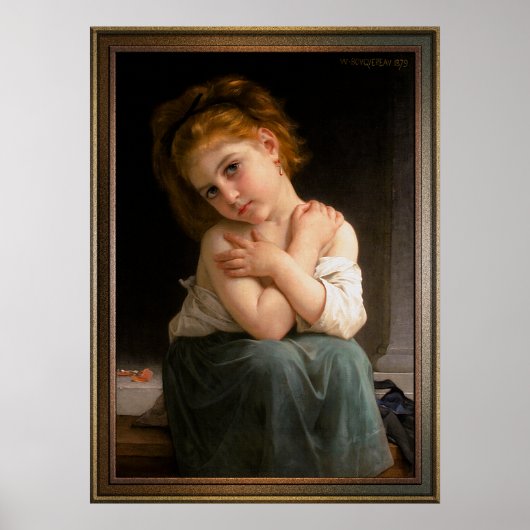 Poster La Frileuse par William-Adolphe Bouguereau (Devant)