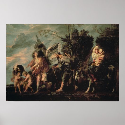 Poster La fuite en Egypte, XVIIe siècle (Devant)
