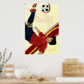 Poster La Furia Roja Espagne 2014 Football par Sarjis (Cuisine)