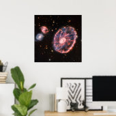 Poster La Galaxie Cartwheel Et Ses Galaxies Compagnons. (Bureau à domicile)
