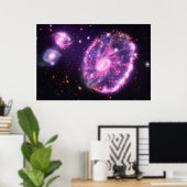 Poster La Galaxie des roues motrices | Hubble & JWST (Bureau à domicile)