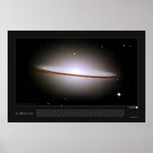 Poster La Galaxie Sombrero (Messier 104, M104) (Devant)