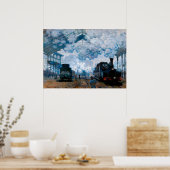 Poster La gare Saint-Lazare de Claude Monet (Cuisine)