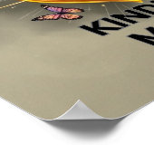 Poster La gentillesse compte avec 2 papillons et un coeur (Coin)