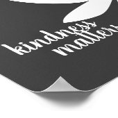 Poster la gentillesse compte citation design de fleur mod (Coin)