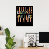 Poster La gentillesse compte L'inclusion de la diversité (Bureau à domicile)