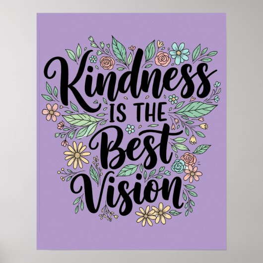 Poster la gentillesse est la meilleure vision (Devant)