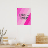 Poster La gentillesse, Feminine moderne rose (Cuisine)