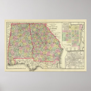 Poster La Géorgie, Alabama