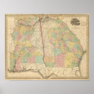 Poster La Géorgie et l'Alabama