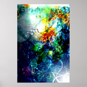 Poster La gloire descendent (l'affiche d'art abstrait)