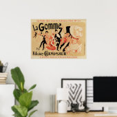 Poster La Gomme par Champsaur vintage belle epoque et jui (Bureau à domicile)