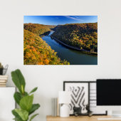 Poster La gorge de la New River à Hawks Nest State Park (Bureau à domicile)
