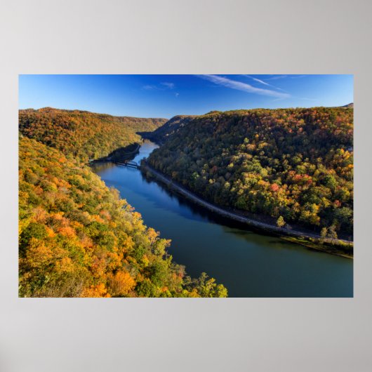Poster La gorge de la New River à Hawks Nest State Park (Devant)