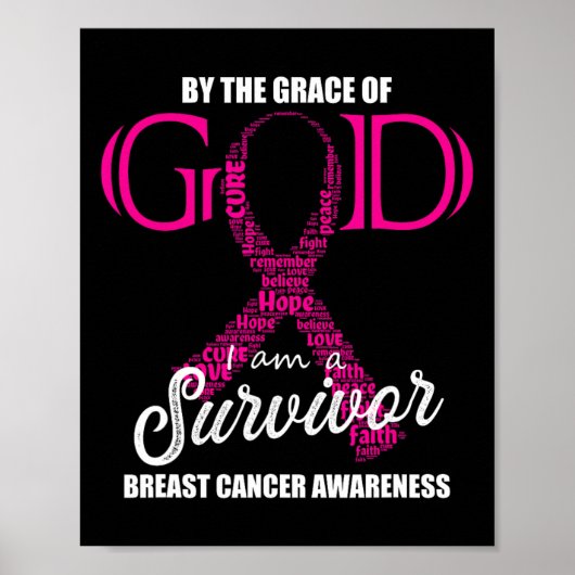 Poster La Grâce De Dieu Je Suis Un Cancer Du Sein Surviva (Devant)