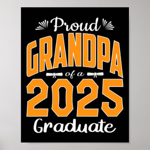 Poster La Graduation Donne Fière Grand-Père D'Un Cl De 20