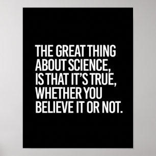 Poster La GRANDE CHOSE AU SUJET DE LA SCIENCE EST QUE