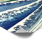Poster La grande couleur des vagues | Hokusai | (Coin)