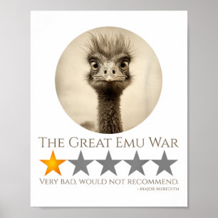 Poster La Grande Guerre de l'Emu - Mème d'histoire austra