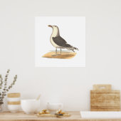Poster La Grande Mouette à dos noir (Larus marinus) (Cuisine)