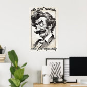 Poster La grande moustache est une grande responsabilité. (Bureau à domicile)