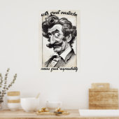 Poster La grande moustache est une grande responsabilité. (Cuisine)