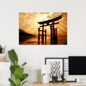 Poster La grande porte d'entrée à Miyajima (Bureau à domicile)