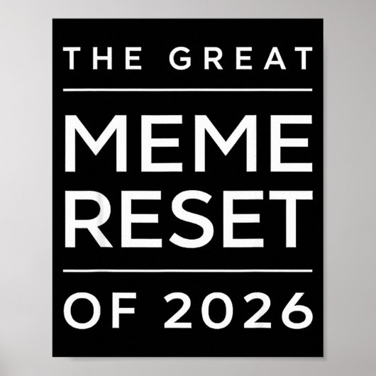 Poster La Grande Réinitialisation Des Mèmes De 2026 Mèmes (Devant)