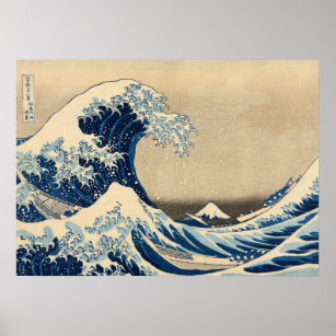 Poster La Grande Vague, 1830-1833 par Katsushika Hokusai