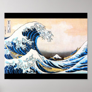 Poster La Grande Vague au large de Kanagawa, Hokusai