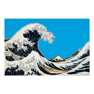 Poster La Grande Vague au large de Kanagawa Hokusai, art