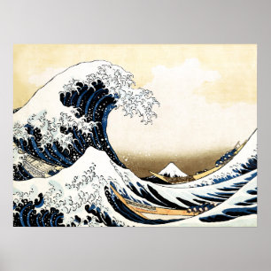 Poster La Grande Vague au large de Kanagawa Hokusai, art 