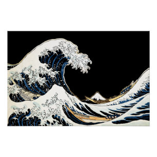 Poster La Grande Vague au large de Kanagawa Hokusai, art