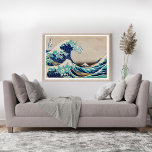 Poster La Grande vague au large de Kanagawa illustration<br><div class="desc">peinture murale et remixage d'affiches de la peinture originale de Katsushika Hokusai</div>