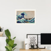 Poster La Grande vague au large de Kanagawa illustration  (Bureau à domicile)