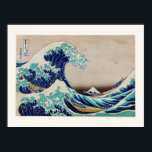 Poster La Grande vague au large de Kanagawa illustration<br><div class="desc">peinture murale et remix d'affiches de la peinture originale de Katsushika Hokusai; petit poster avec bordure,  choisissez votre taille.</div>
