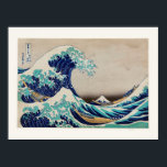 Poster La Grande vague au large de Kanagawa illustration<br><div class="desc">peinture murale et remix d'affiches de la peinture originale de Katsushika Hokusai; petit poster avec bordure,  choisissez votre taille.</div>