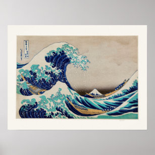 Poster La Grande vague au large de Kanagawa illustration 