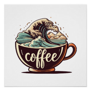 Poster La Grande Vague De Café
