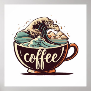 Poster La Grande Vague De Café