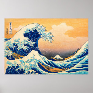 Poster La Grande Vague de Kanagawa de Katsushika Hokusai
