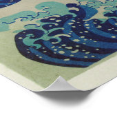 Poster La Grande vague de Kanagawa L'art des blocs de boi (Coin)