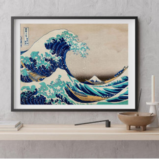 Poster La Grande Vague de Kanagawa par Katsushika Hokusai